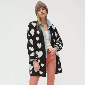 Anthropolgie Maeve Hearts Cardigan
